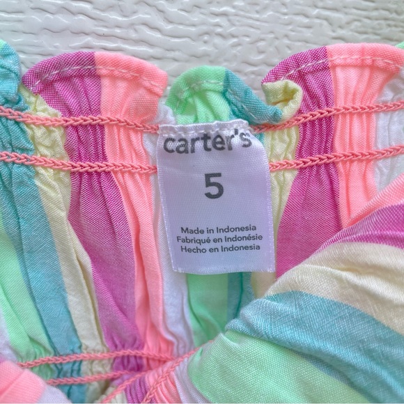 5T pastel rainbow stripe 🌈 top Carter’s - Picture 3 of 5